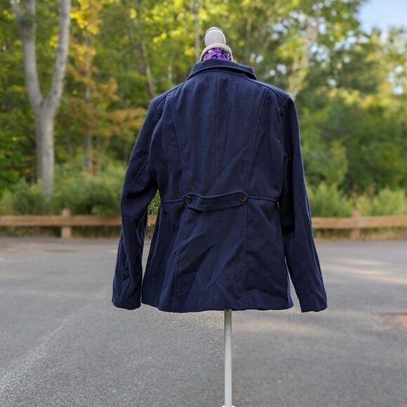 Torrid 0x Large BRAND NEW Navy Blue Double Breasted Pea Coat - Picture 9 of 11